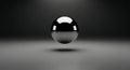Glossy Black Sphere on Gradient Background Royalty Free Stock Photo