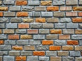 A Striking Visual Symphony Intricate Stone Wall Texture with Varying Brick Sizes Exhibiting a Unique Sharp and Brightly Royalty Free Stock Photo