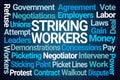 Striking Workers Word Cloud Royalty Free Stock Photo