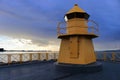 Hofdi Lighthouse after Evening Rainstorm at Reykjavik Waterfront, Western Iceland