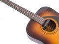 A 6-string acoustic guitar sound hole with pickup Royalty Free Stock Photo