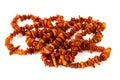 String of Baltic amber beads Royalty Free Stock Photo