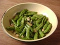 Chinese stir fry vegetable string beans Royalty Free Stock Photo