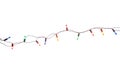 String of christmas lights isolated on white background With clipping path Royalty Free Stock Photo