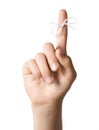 String Finger Reminder on White Royalty Free Stock Photo