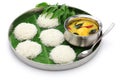 String hoppers with egg curry, south indian cuisine Royalty Free Stock Photo