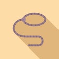 String lasso icon flat vector. Line loop