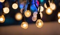 String Lights: A Festive Glow Royalty Free Stock Photo