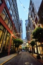 String Lights at Geary Street - San Francisco, California Royalty Free Stock Photo