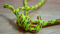 String loop, or cordelette, made of 6mm nylon cord used as backup during abseil and rappel Royalty Free Stock Photo