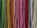 String of necklaces, colorful beads, beautiful plastic beaded jewelry Royalty Free Stock Photo