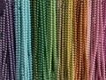 String of necklaces, colorful beads, beautiful plastic beaded jewelry Royalty Free Stock Photo