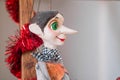 String operated handmade ceramic puppet marionette from Prague close up Royalty Free Stock Photo