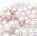 String of pearls delicate pink color Royalty Free Stock Photo