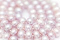 String of pearls delicate pink color Royalty Free Stock Photo