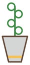 String of pearls plant in pot, icon Royalty Free Stock Photo