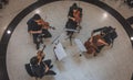 A string quartet, playing at Bangkok Art and Cultural center Royalty Free Stock Photo