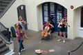 String Quartet playing in convent garden central piazza