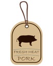 String tag, meat label pork