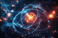 String theory : depiction of quantum strings, showcasing the subtle, dynamic interactions at heart of universe's
