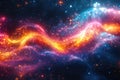 String theory : depiction of quantum strings, showcasing the subtle, dynamic interactions at heart of universe's