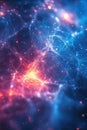 String theory : depiction of quantum strings, showcasing the subtle, dynamic interactions at heart of universe's Royalty Free Stock Photo