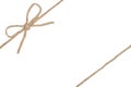 String Tied in Bow Isolated Royalty Free Stock Photo