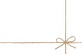 String Tied in Bow Isolated Royalty Free Stock Photo