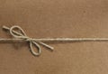 String tied on Recycled Paper Royalty Free Stock Photo