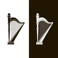 Stringed harp icons