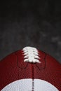 Stringing of an American football ball Royalty Free Stock Photo