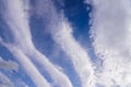 Strings of clouds against blue skies Royalty Free Stock Photo