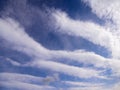 Strings of clouds against blue skies Royalty Free Stock Photo