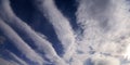 Strings of clouds against blue skies Royalty Free Stock Photo