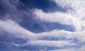 Strings of clouds against blue skies Royalty Free Stock Photo