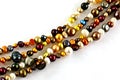Strings of colorful pearls Royalty Free Stock Photo