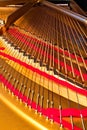 Strings of a Grand Piano Vertical Royalty Free Stock Photo