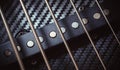 Strings of a Jazz Bass Guitar Royalty Free Stock Photo