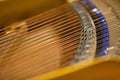 The strings of the piano closeup Royalty Free Stock Photo