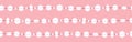 strings of simple beads vector border on pink