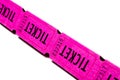 Strip of colorful tickets