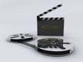 Strip film and clapperboard