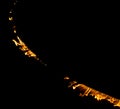 Strip of fire on a black background Royalty Free Stock Photo