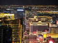 The Strip of Las Vegas - Hotels Aerial night View Without Hotels names
