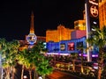 The Strip in Las Vegas Nevada is lined with hotels,casinos and tourist attractions Royalty Free Stock Photo