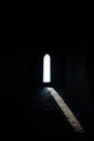 Light coming through the monastery window Royalty Free Stock Photo