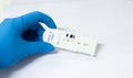 Strip Screening rapid test COVID-19 antigen negative Royalty Free Stock Photo