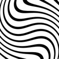 Strip.Stripes.Curved lines strip line spacing, Black and White horizontal lines and stripes seamless.