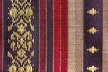 Stripe-Designed Thai Silk Royalty Free Stock Photo