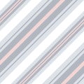 Stripe pattern for textile in grey, pink, white. Herringbone textured large wide stripes for dress, trousers, skirt, mattress. Royalty Free Stock Photo